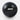 Ballon noir pour abdos sur fond blanc